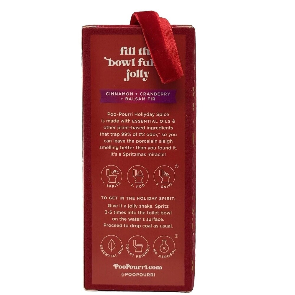 Poo-Pourri Before You Go Toilet Spray Hollyday Spice Odor Eliminator - Picture 3 of 6